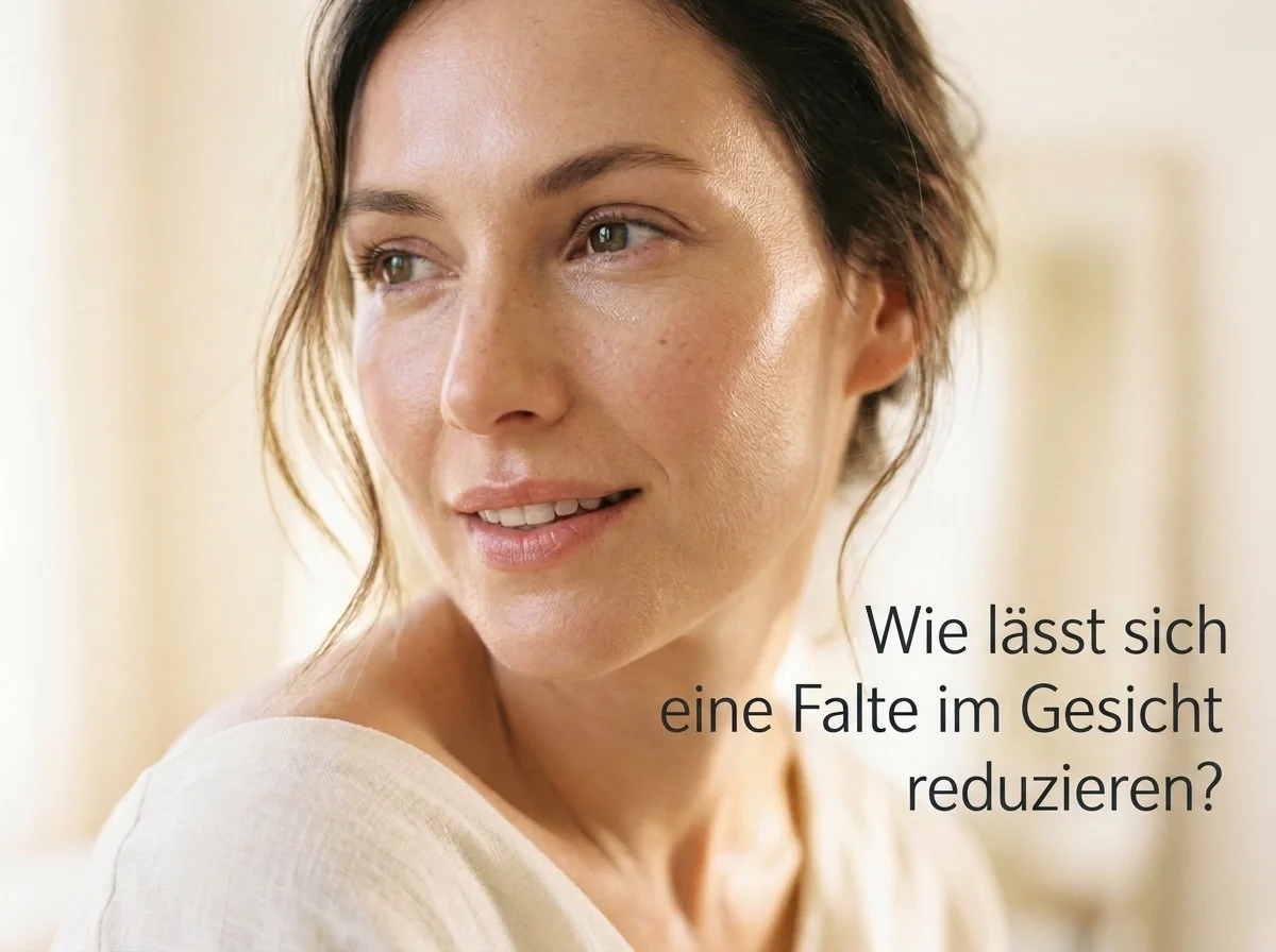 Beratungsgespräch über Gesichtsfalten und mögliche Hautbehandlungen