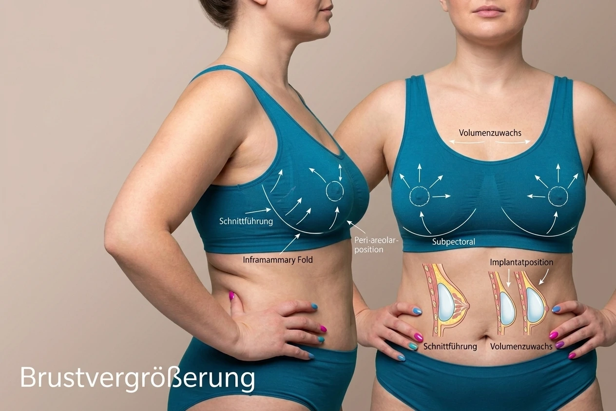 Vertrauliches Beratungsgespräch zur Brustvergrößerung in einer modernen Klinik